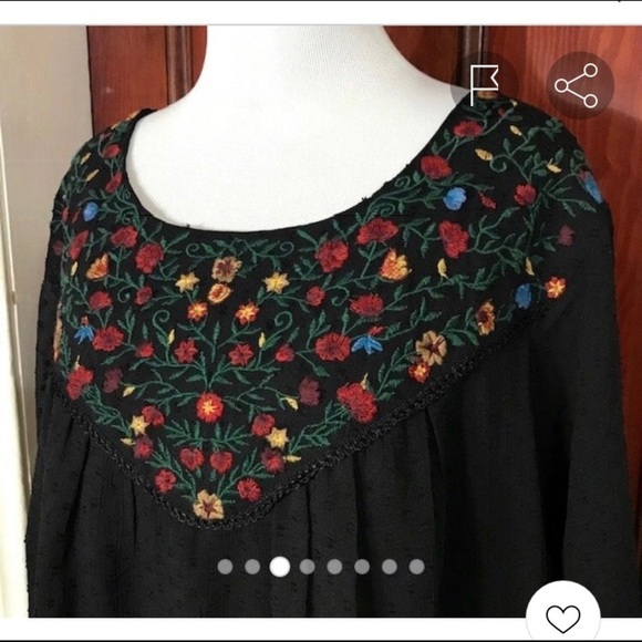 Torrid chiffon floral embroidered top blouse 00 - Picture 4 of 5